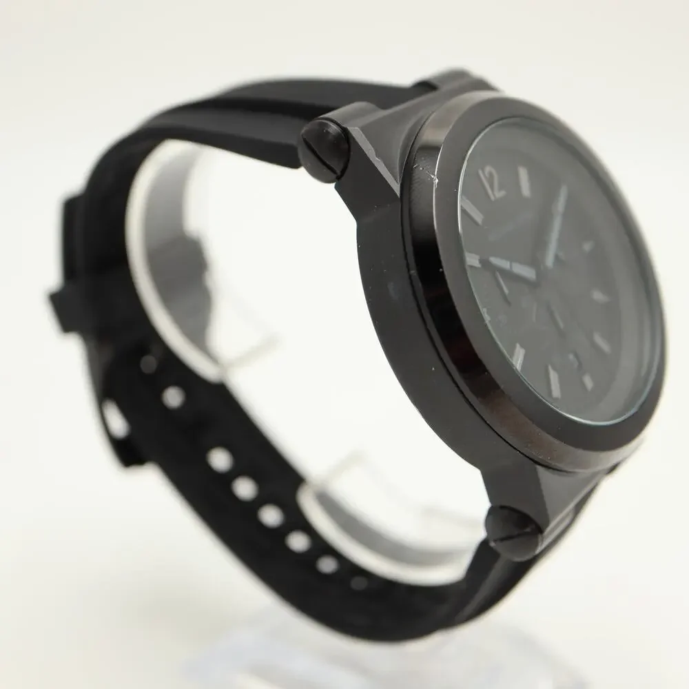 Michael Kors Dylan Black Stealth 48mm Chronograph Watch MK-8152 w New Battery